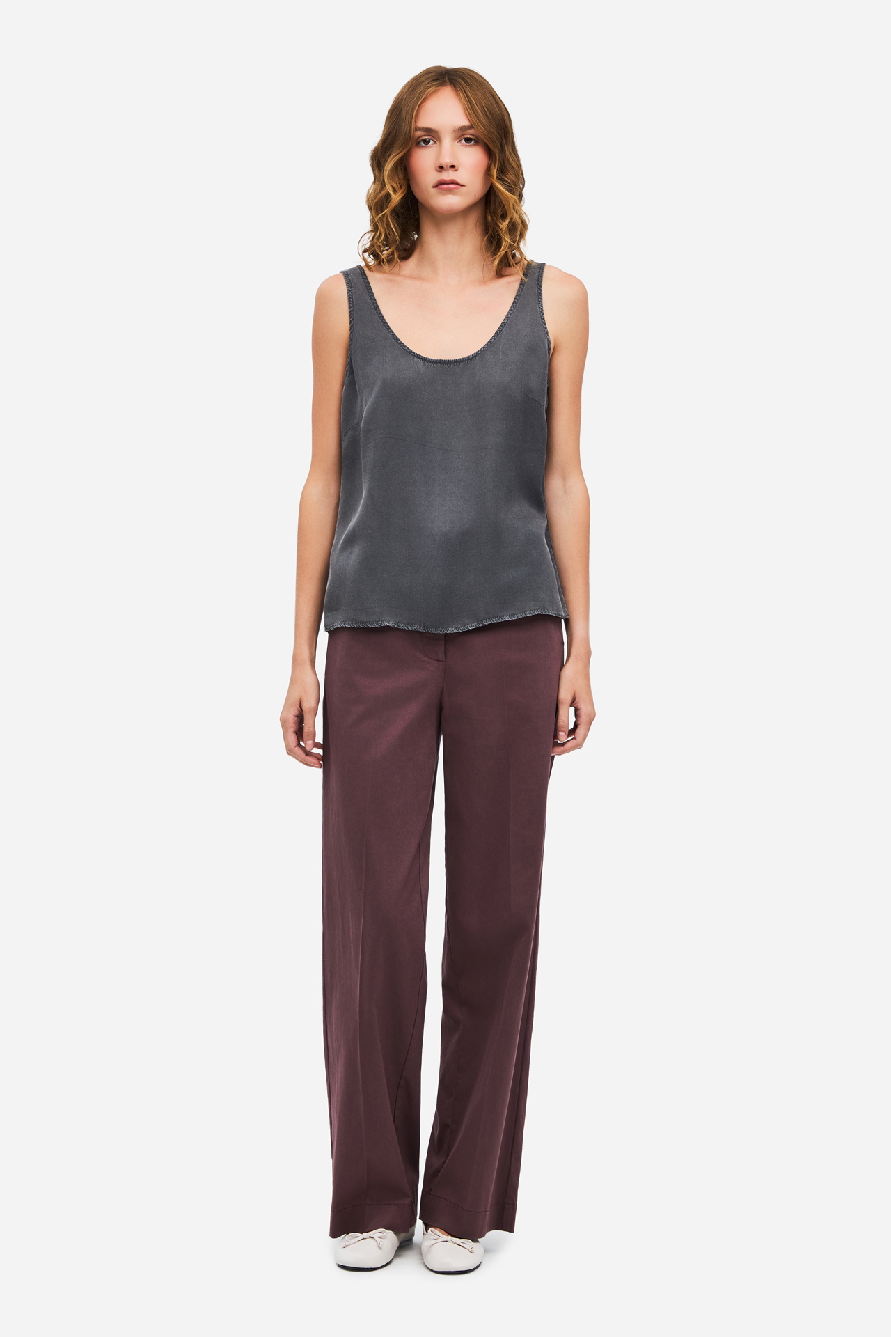 RELAXED SATIN TOP