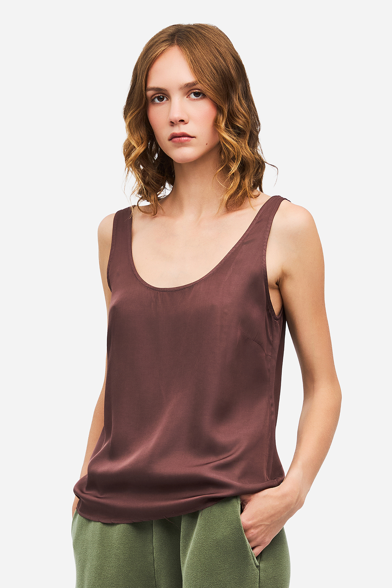 RELAXED SATIN TOP