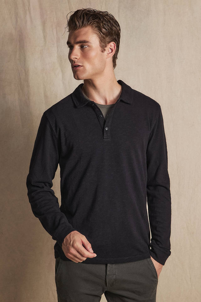 Heavy Slub Longsleeve Polo
