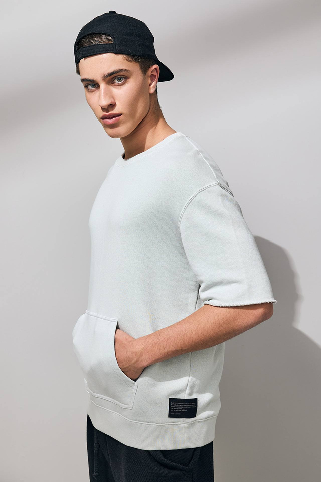 Oversized Loose Knit Short Sleeves Crewneck