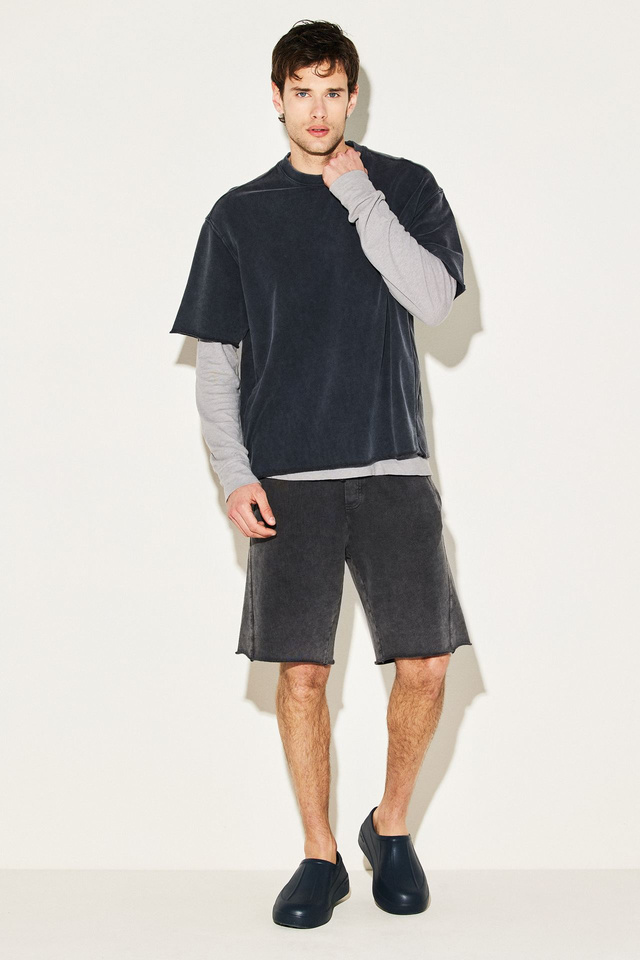 Oversized T-Shirt With Rib Detail