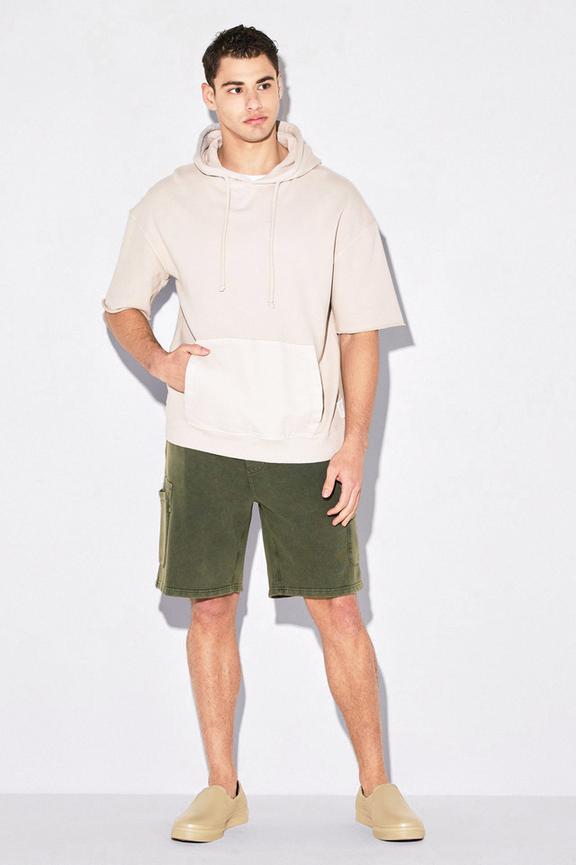 Oversized Short Sleeve Hoodie