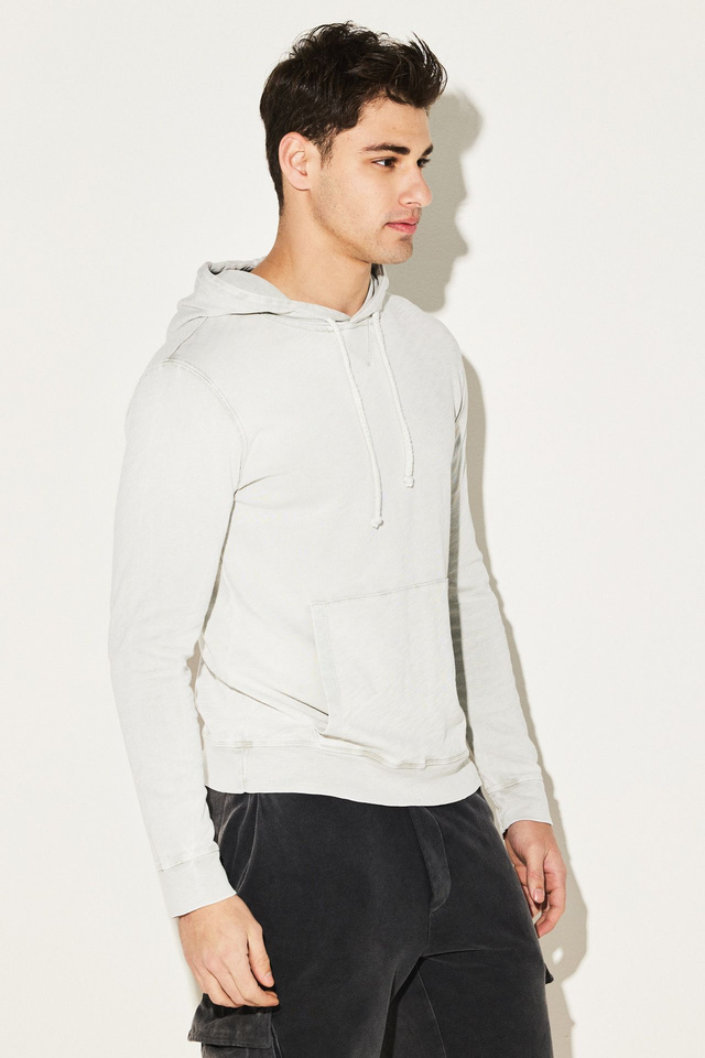 Heavy Slub Hoodie with Rib Detail