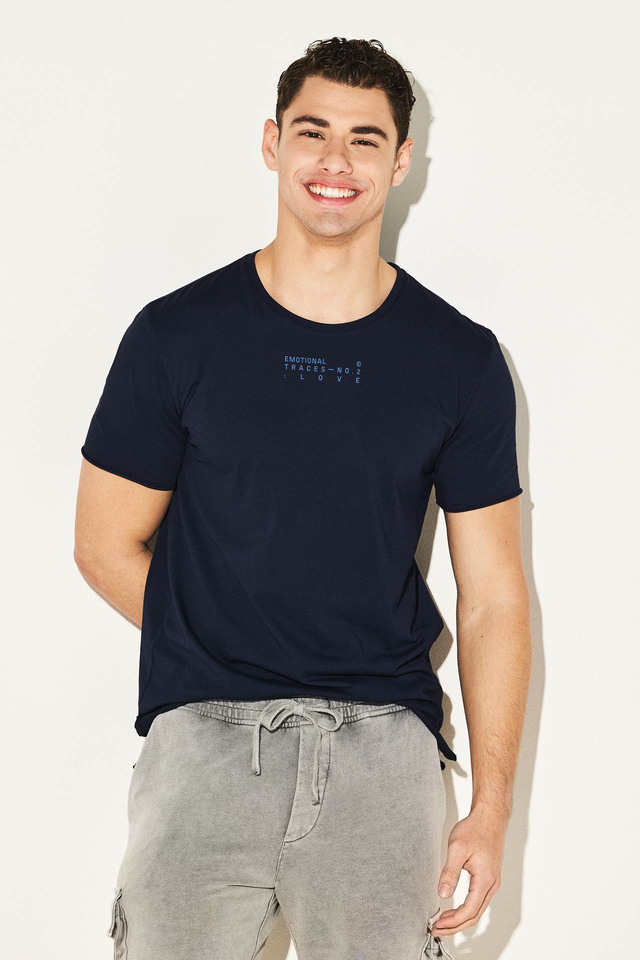 Βαμβακερό T-shirt Με Τύπωμα Και Γράμματα