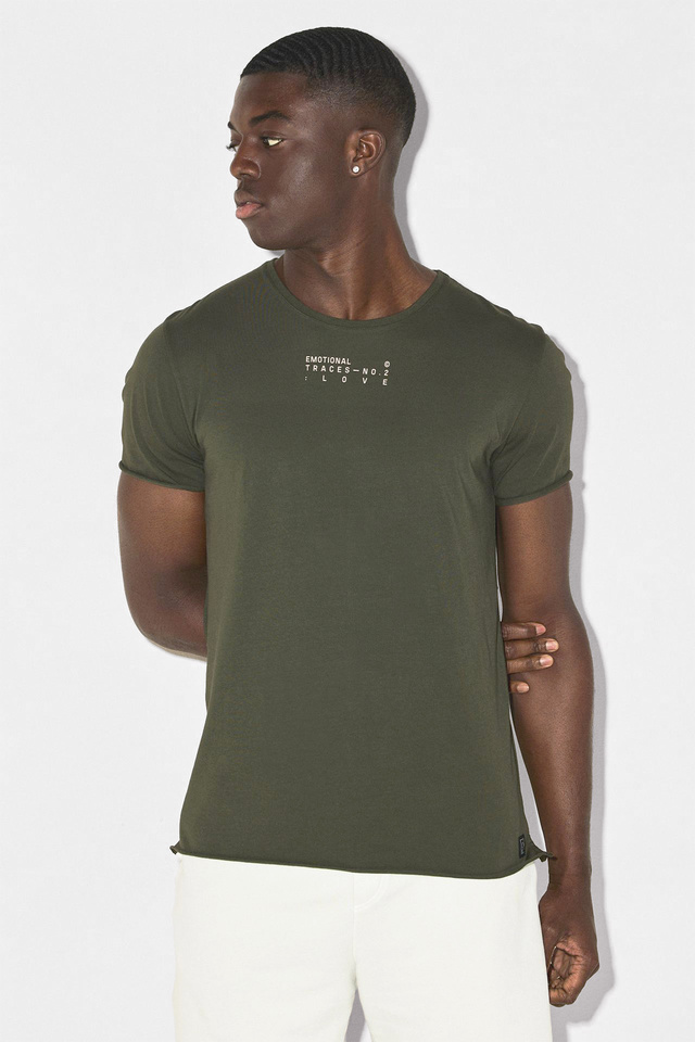 Βαμβακερό T-shirt Με Τύπωμα Και Γράμματα