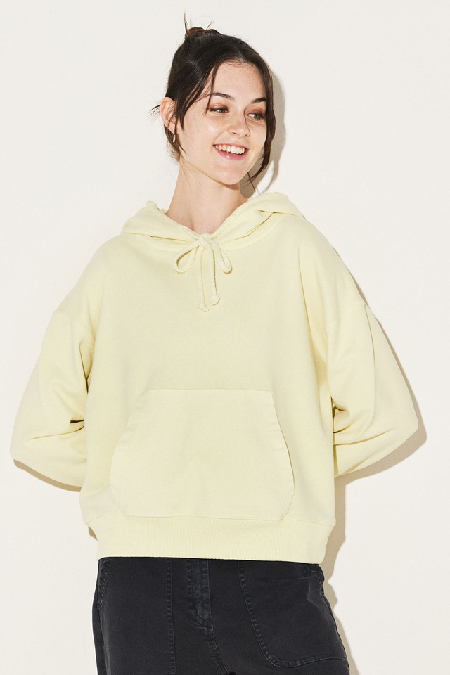 Mixed Fabric Crop Hoodie