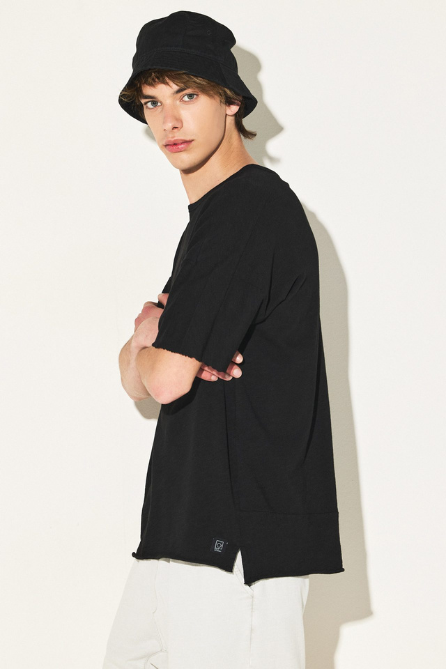 Heavy Slub Shoulder Detail Relaxed T-Shirt