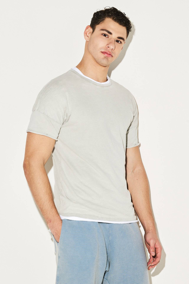 T-Shirt With Rolled Up Sleeves