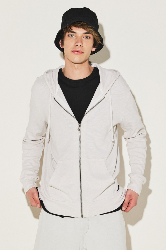 Heavy Slub Essential Full Zip Hoodie