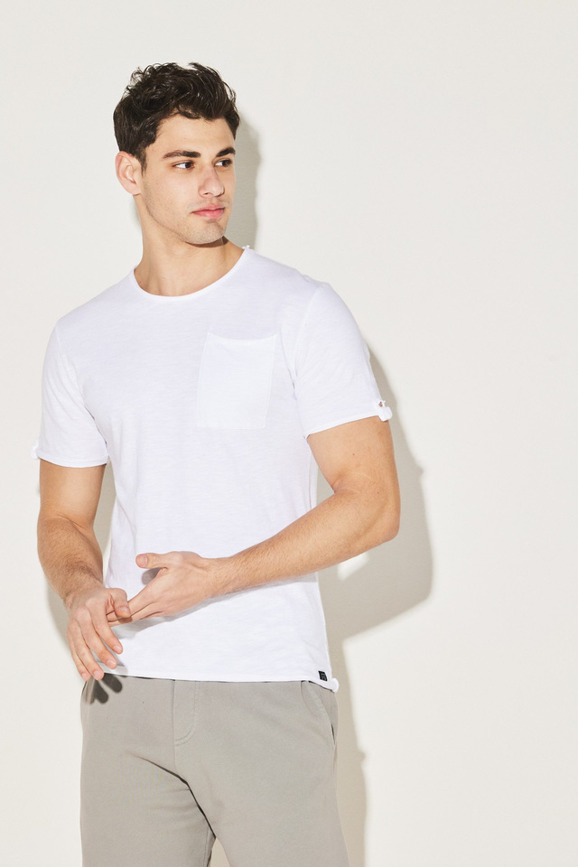 T-Shirt Από Φλάμα Με Τσέπη