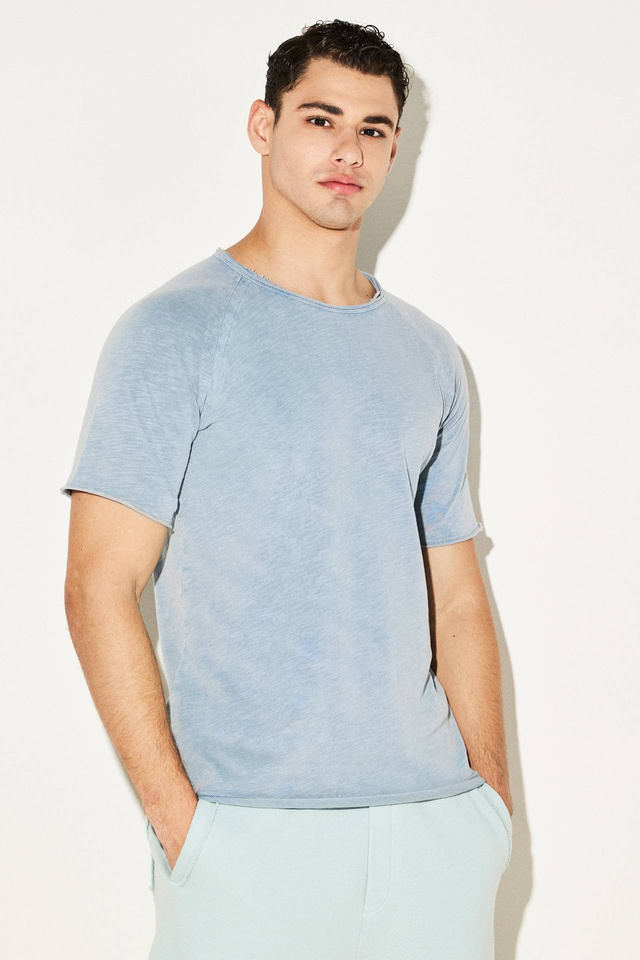 T-Shirt Ρεγκλάν Από Βαριά Φλάμα