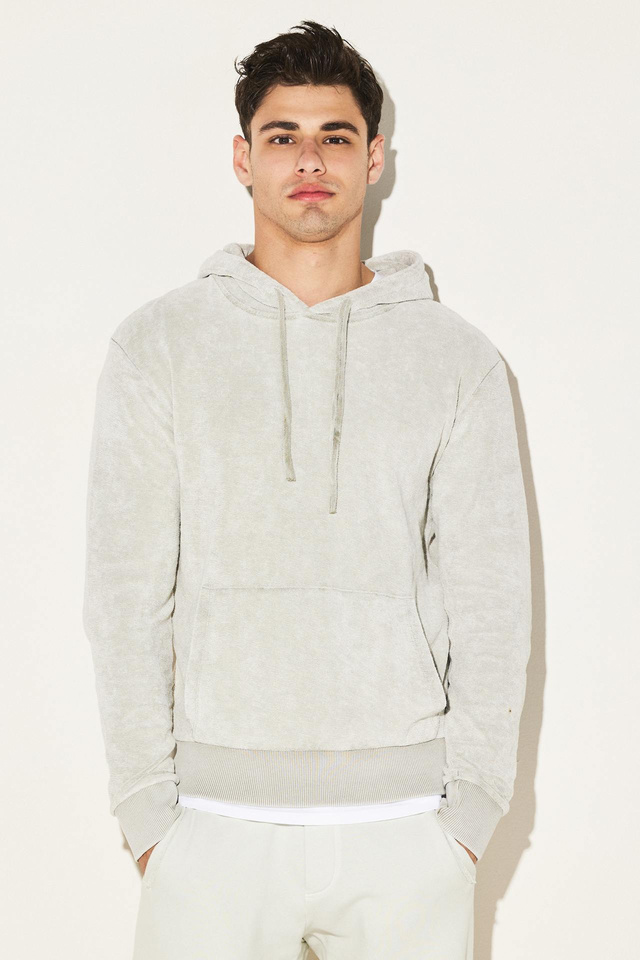 Terry Towel Rib Detail Hoodie