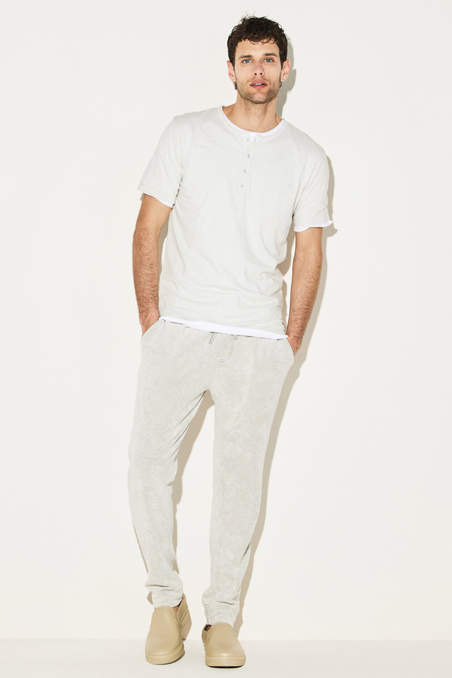 Terry Towel Rib Waist Sweat Pant