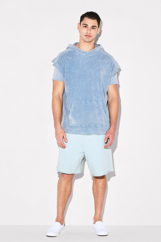 Terry Towel Sleeveless Hoodie