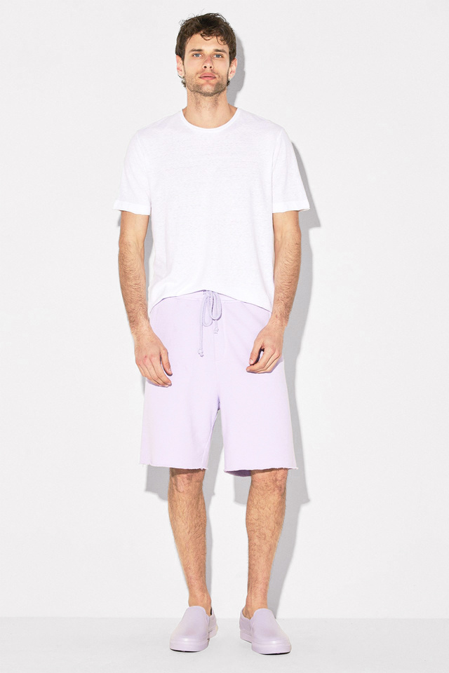 Loose Knit Raw Edge Bermuda
