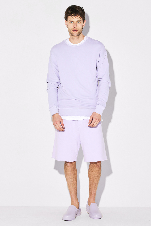 Acid Loose Knit Drop Shoulder Crewneck