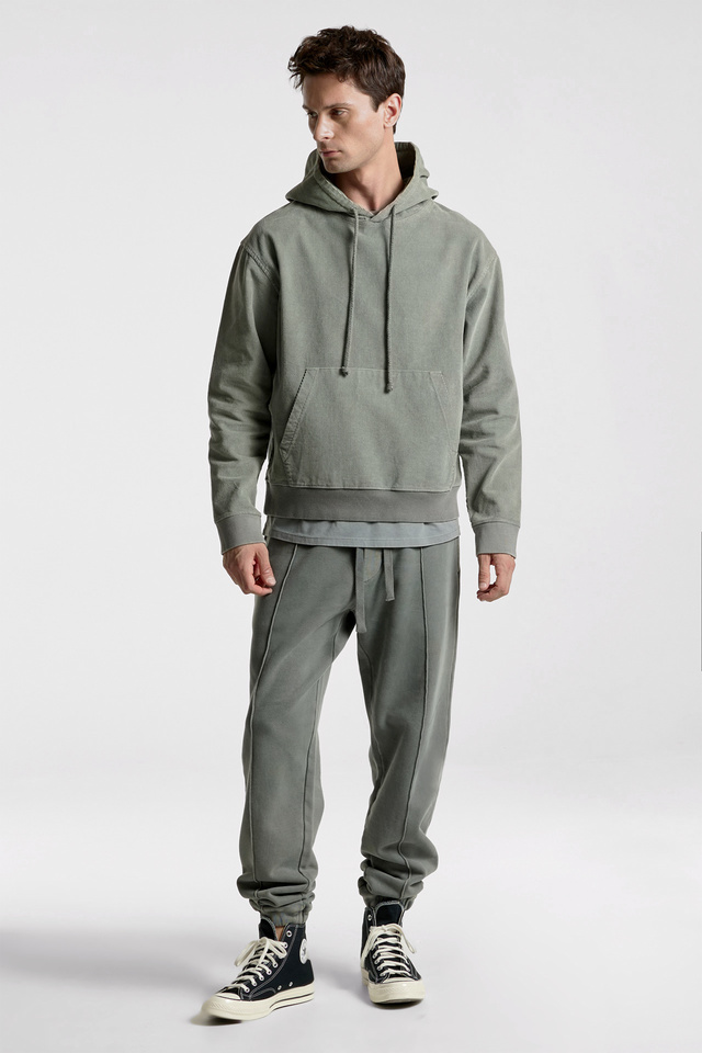 Oversized Pintuck Sweatpants