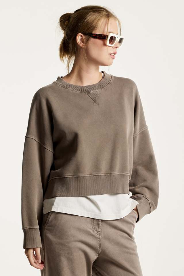 Cropped Crewneck Sweatshirt