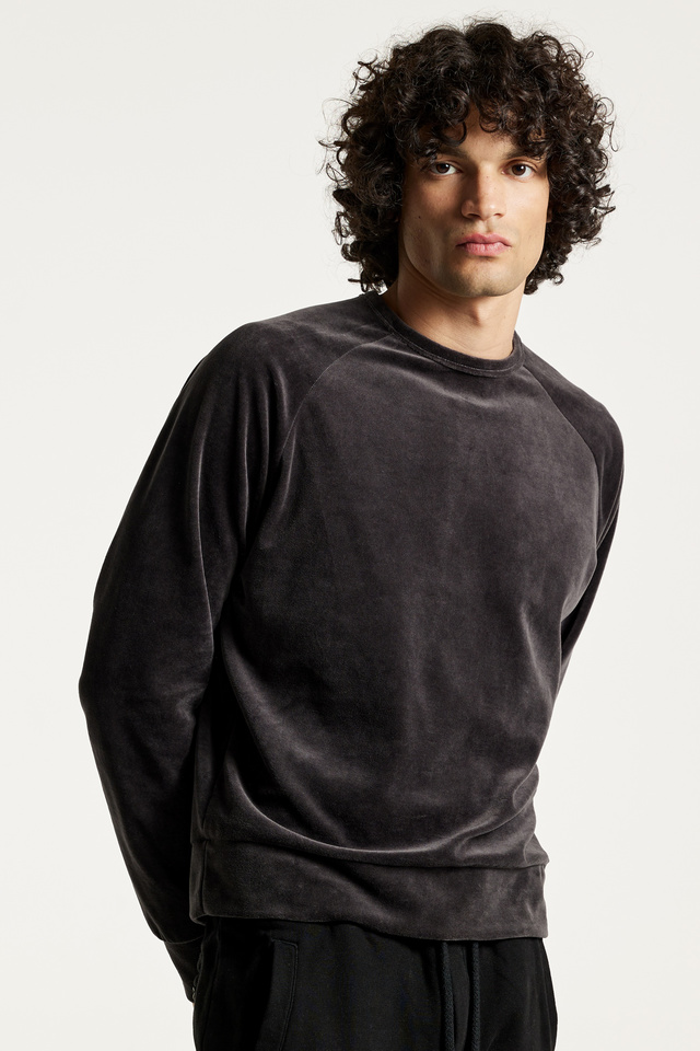Cotton Velvet Crewneck