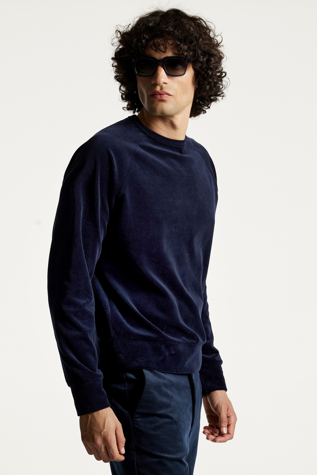 Cotton Velvet Crewneck