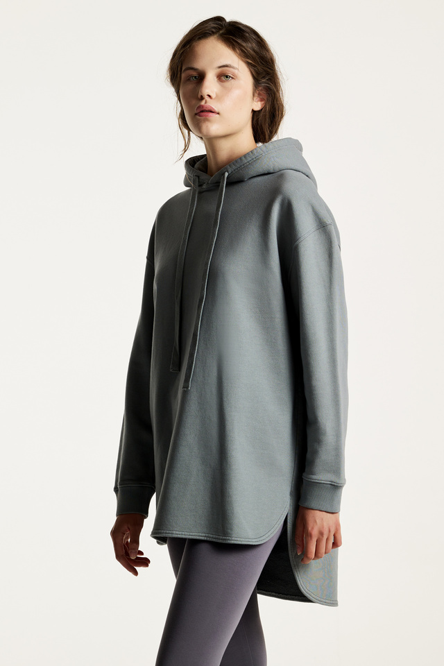 Oversized Fit Modal Mix Long Hoodie