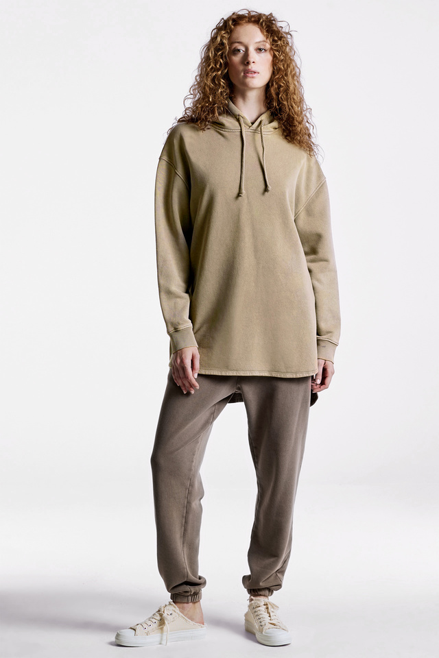 Oversized Fit Modal Mix Long Hoodie