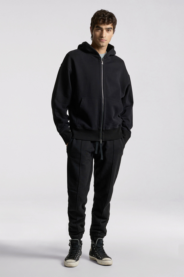 Cotton Double Zip Hoodie