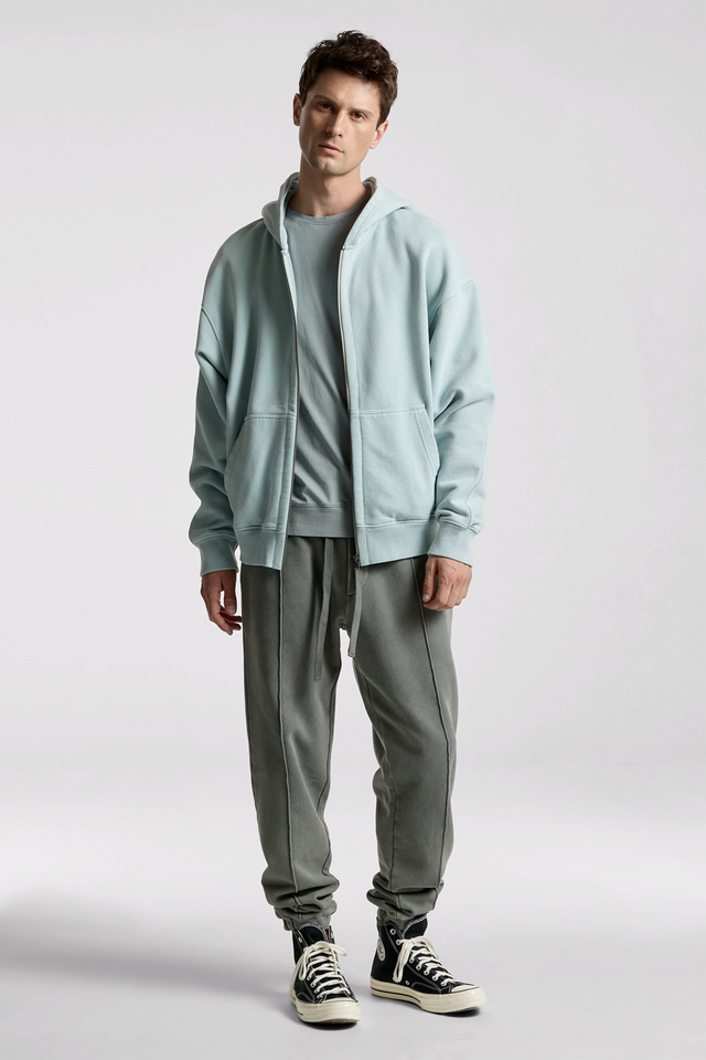 Cotton Double Zip Hoodie