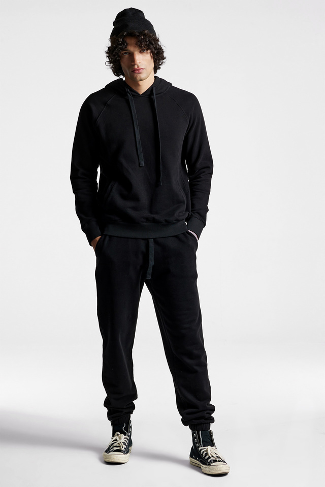 Regular Fit Cotton Raglan Hoodie