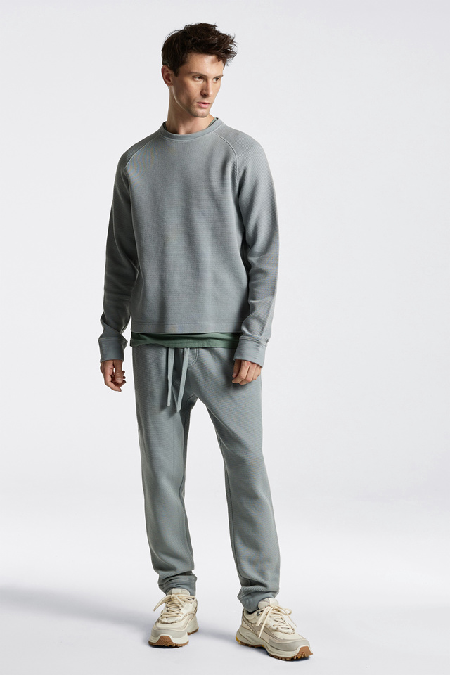 Regular Fit Waffle Knit Sweatshirt