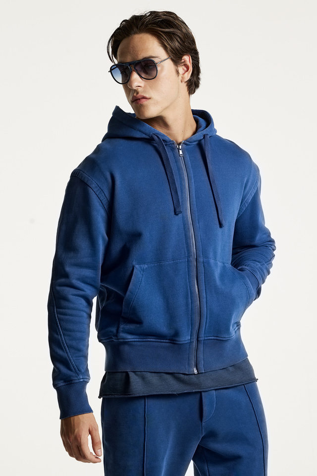 Relaxed Fit Cotton Full Zip