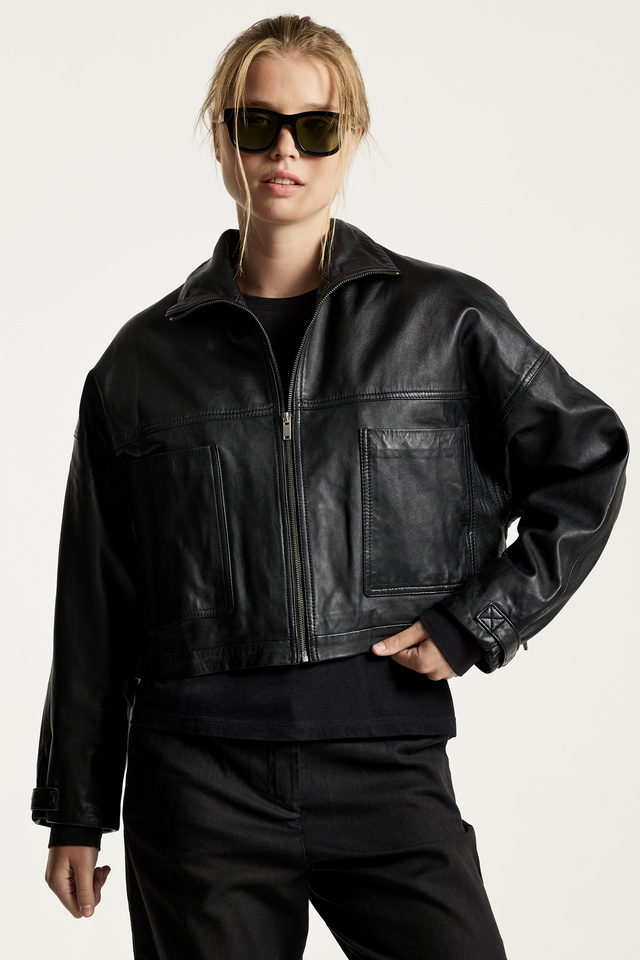 Crop Leather Jacket
