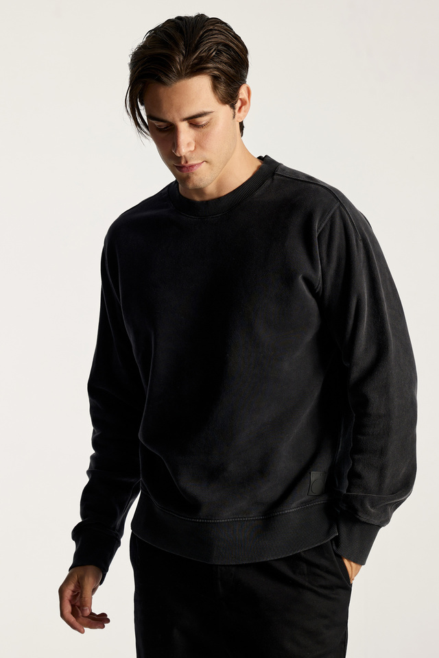 Cotton Back Detail Crewneck Sweatshirt
