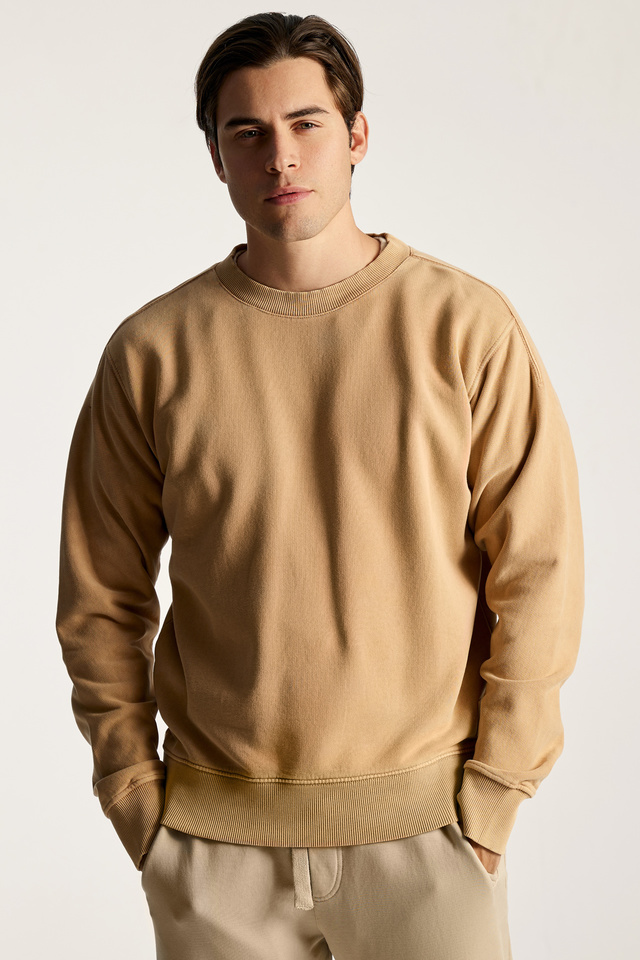 Cotton Back Detail Crewneck Sweatshirt