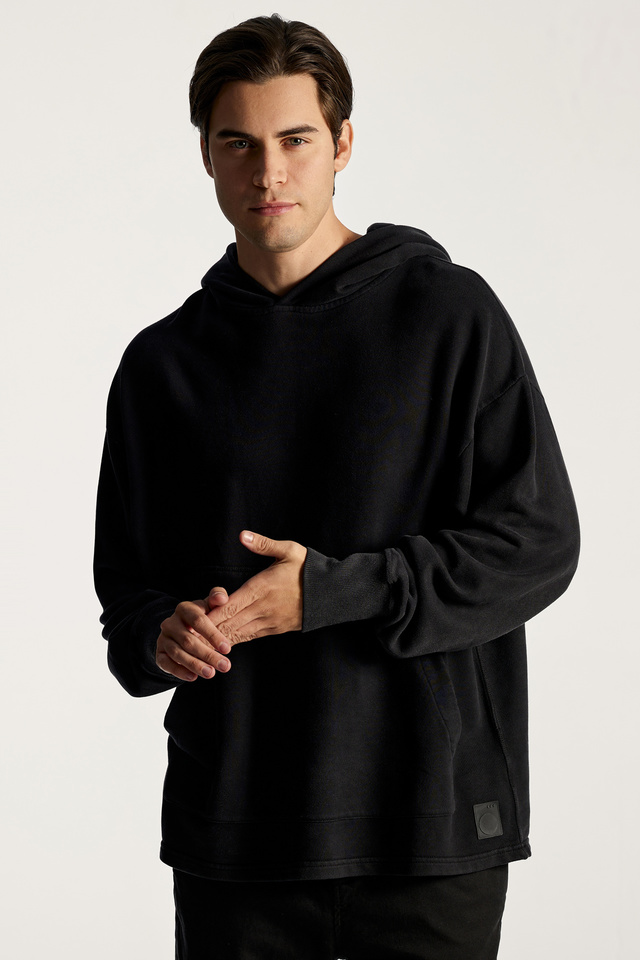 Oversized Fit Modal Mix Hoodie