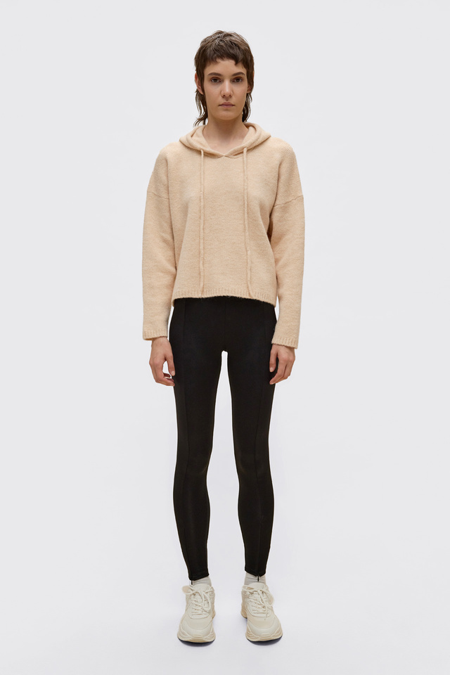 Crop Knitwear Hoodie