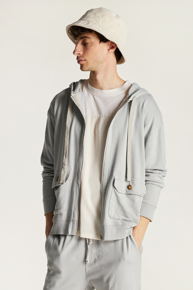 Hooded Cardigan With Front Pockets