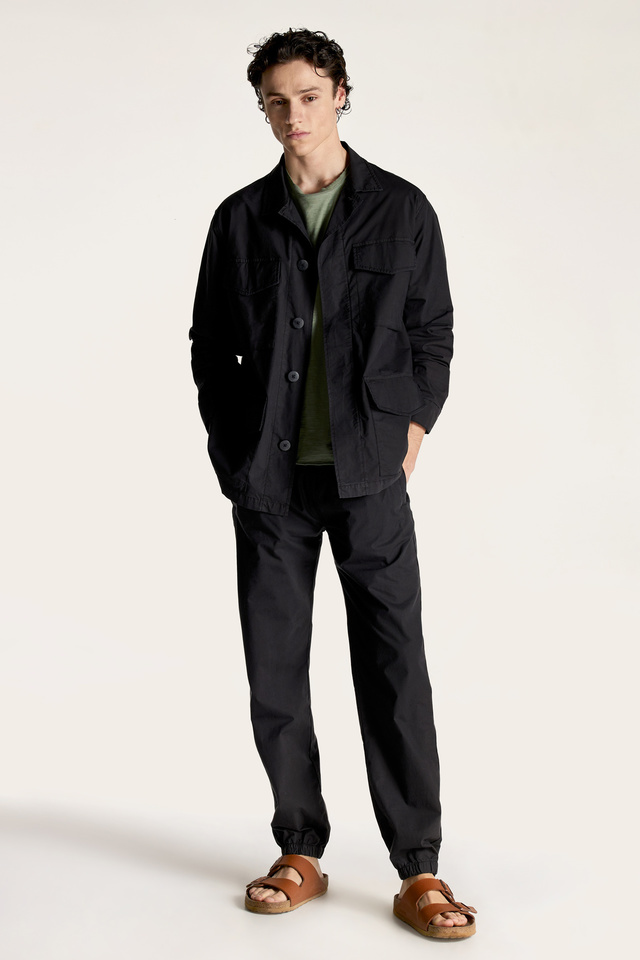 Trousers In Regular Line With Elastic Trim