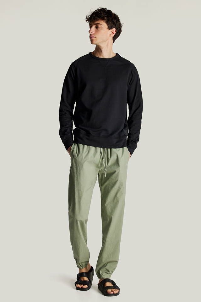 Trousers In Regular Line With Elastic Trim