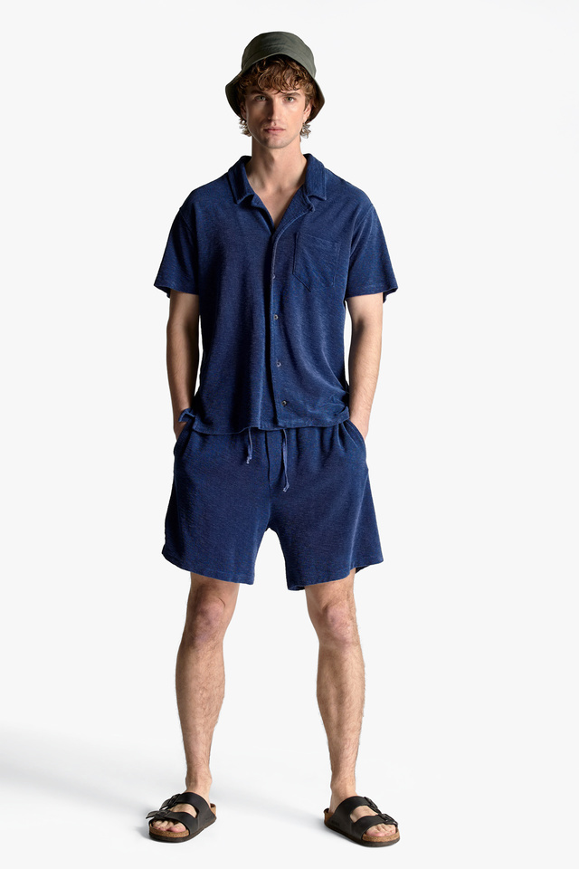 Towel Cloth Bermuda with Elastic Waist