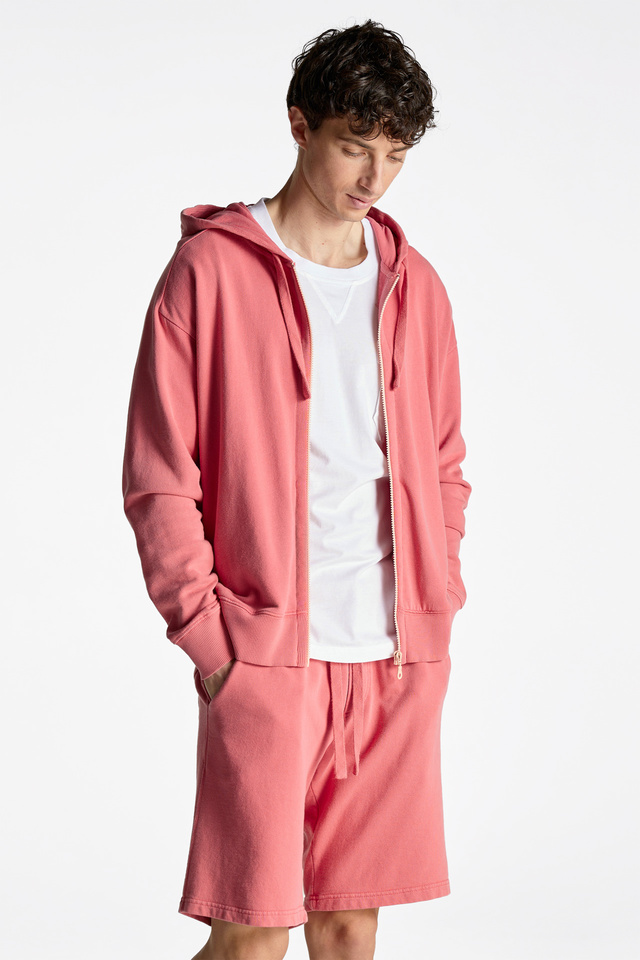 Cotton Cardigan with Hood and Zip