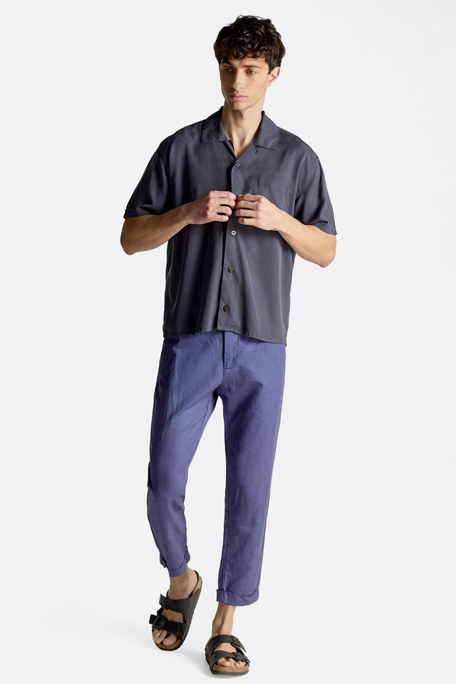 Shirt in Loose Fit with Camp Collar