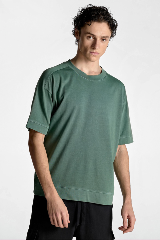 Βαμβακερό T-shirt σε Χαλαρή Γραμμή
