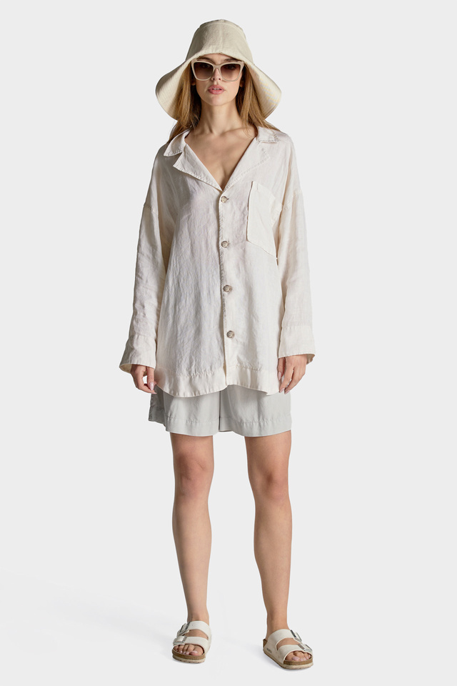 Linen Shirt with V neck