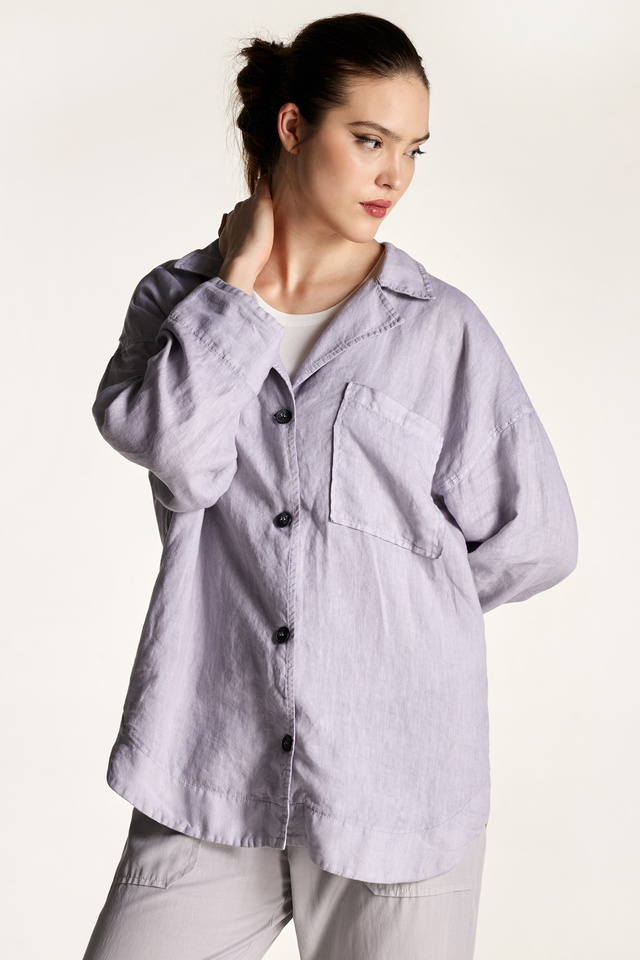Linen Shirt with V neck