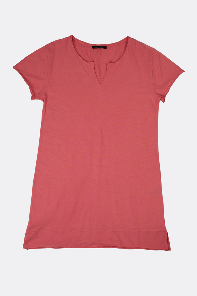 Cotton dress with side slits