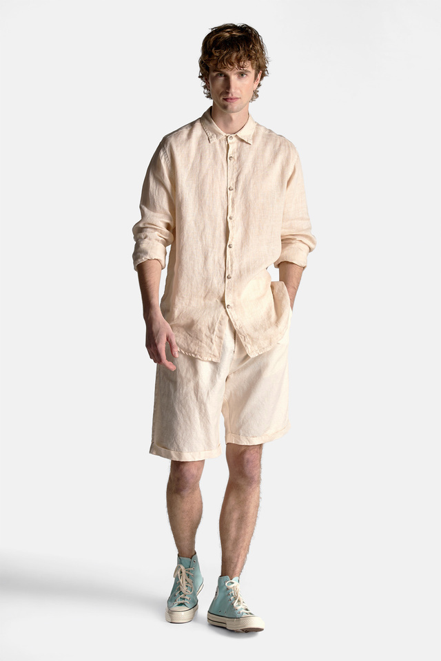 Pleated Bermuda in Relaxed Fit