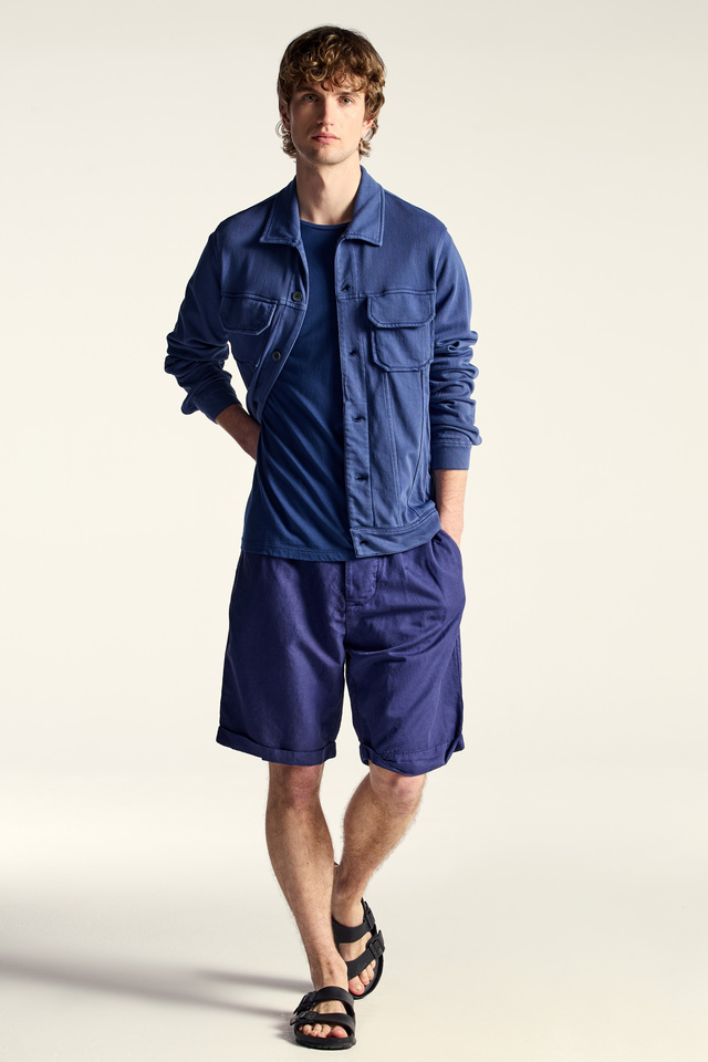 Pleated Bermuda in Relaxed Fit