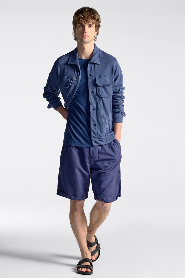 Pleated Bermuda in Relaxed Fit