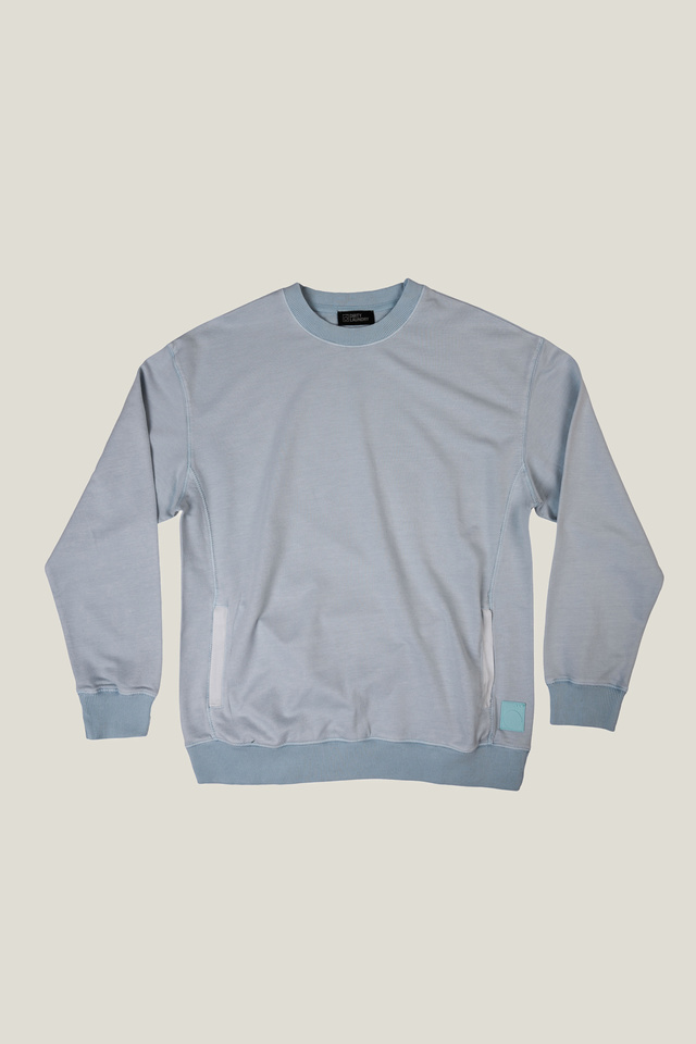 Crewneck Sweatshirt with Rib Details
